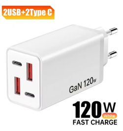 Billede af USB C Oplader 120W GaN Multi Ports Hurtigopladning Telefon Oplader Adapter